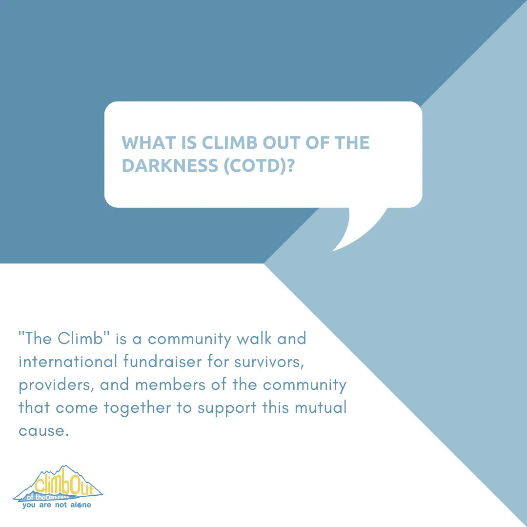 Check out a local climb near you! buff.ly/3LlfnRA 

#cotd #climboutofthedarkness #postpartumsupport #maternalmentalhealth #depression #anxiety #ptsd #youarenotalone