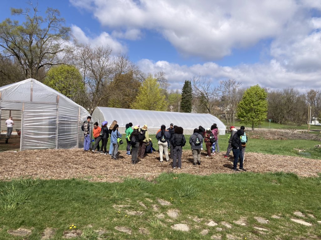 Inspiring visit with <a href="/EsaSeeds/">ESA SEEDS</a> to a local urban farm! A beautiful day perfect for taking about the power of soil and need for healthy foods in our communities. Thanks <a href="/sunlight_grow/">Sunlight Gardens</a> !