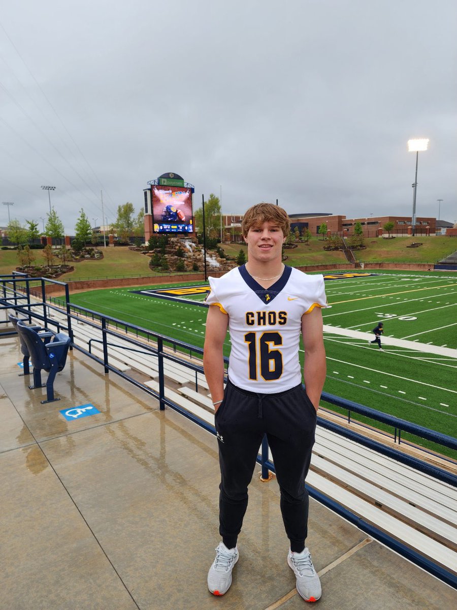 colton_brusven's tweet photo. I had a great visit at The University of Central Oklahoma yesterday. They have great facilities and an amazing coaching staff. Thank you @SklenarCoach for the invite to UCO's Junior day! https://t.co/trZwcEBwVu