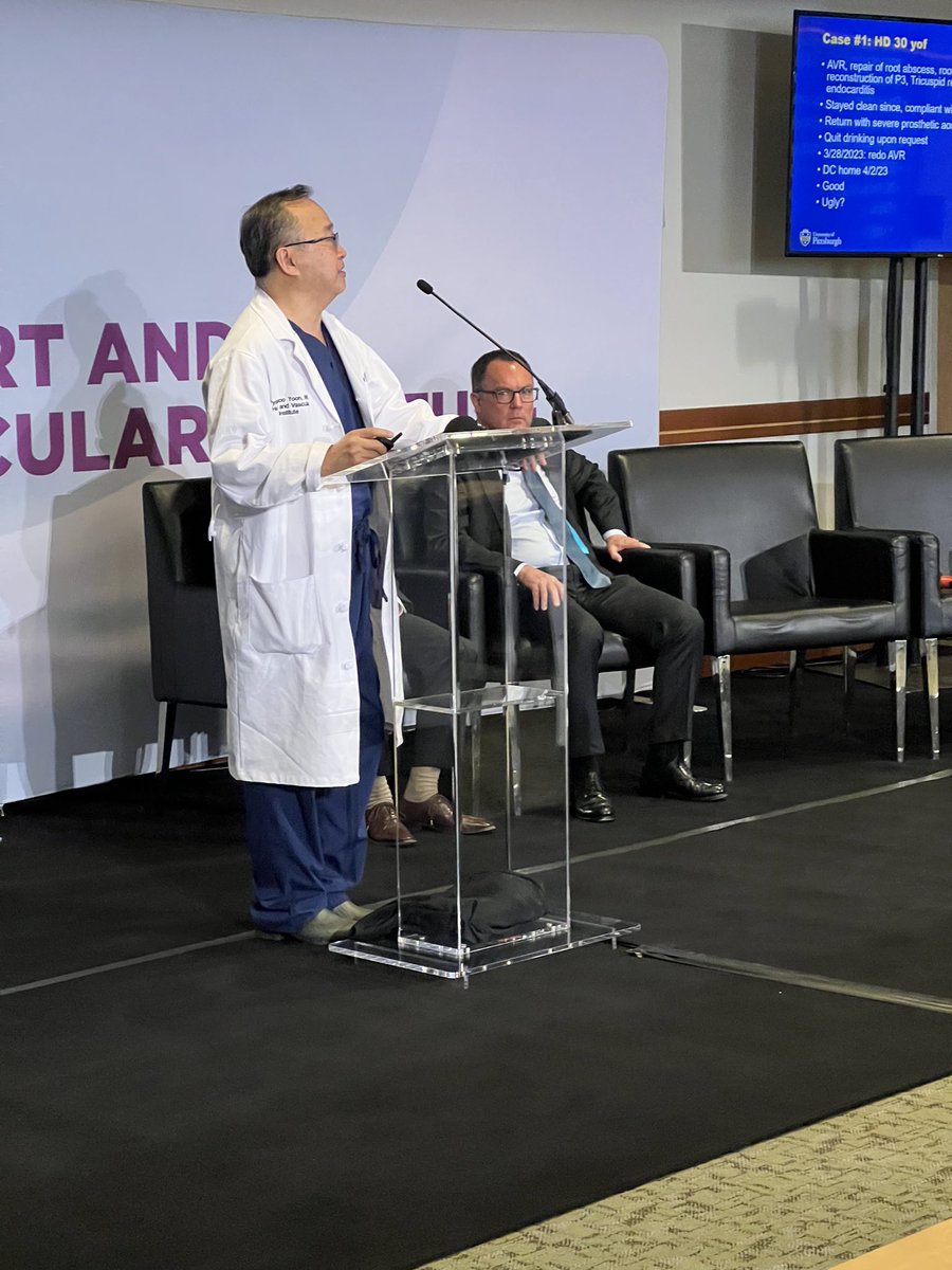 jelevenson's tweet image. So too, is Dr #Yoon. Here he explores valuable lessons from endocarditis cases. #UPMCValve @UPMC_CTSurgery