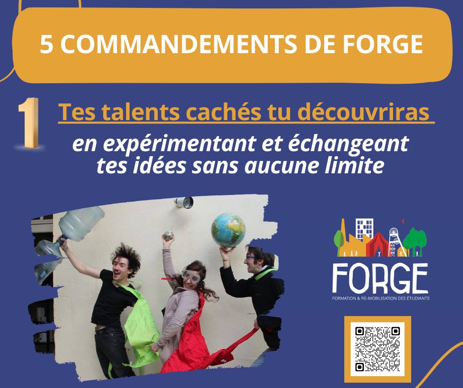 ForgeFormation's tweet image. ⚡ 5 COMMANDEMENTS FORGE EN 5 JOURS ⚡

🔥Le 1er est simple mais essentiel : à Forge tu peux explorer tes capacités librement en testant de nouvelles choses et en essayant constamment des expériences👨‍🔬

🙌 Prêt à découvrir ton potentiel insoupçonné ?  forge-formation.org
