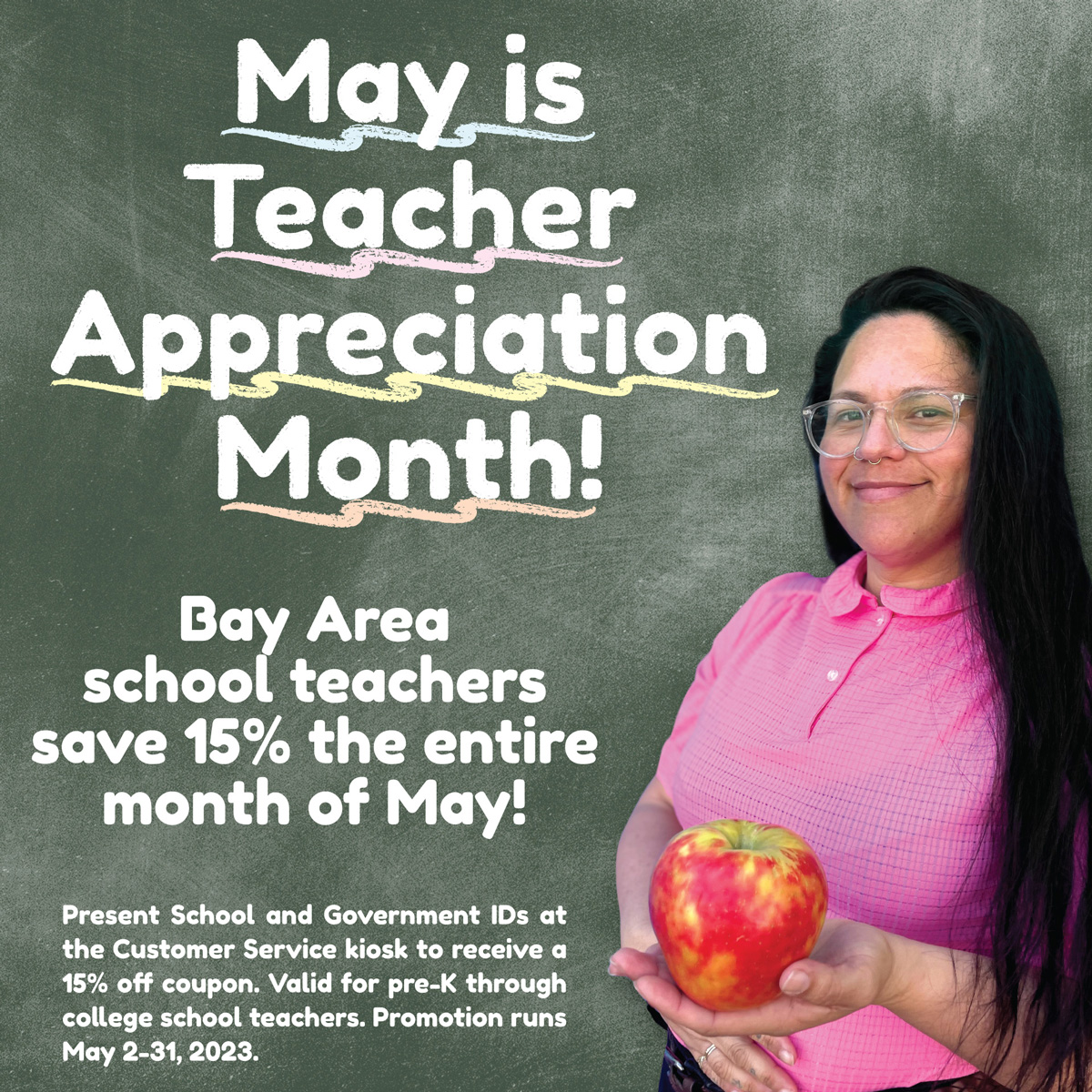 Teacher's Discount in May! - mailchi.mp/rainbow.coop/m…