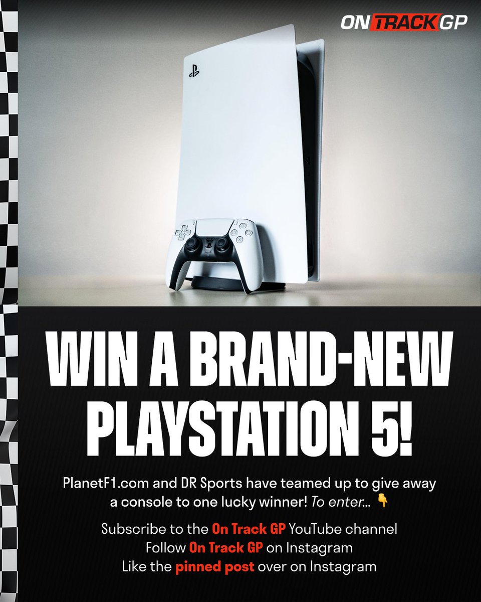 Planet_F1's tweet photo. 🚨 WANT TO WIN A PS5? 🚨

We’ve teamed up with @drsportsmedia to give you a chance to win over on Instagram ➡️ https://t.co/nBxBvGjOhV

#Formula1 #F1 #PlanetF1 #DRSports #OnTrackGP https://t.co/Fb9rRVGuB2