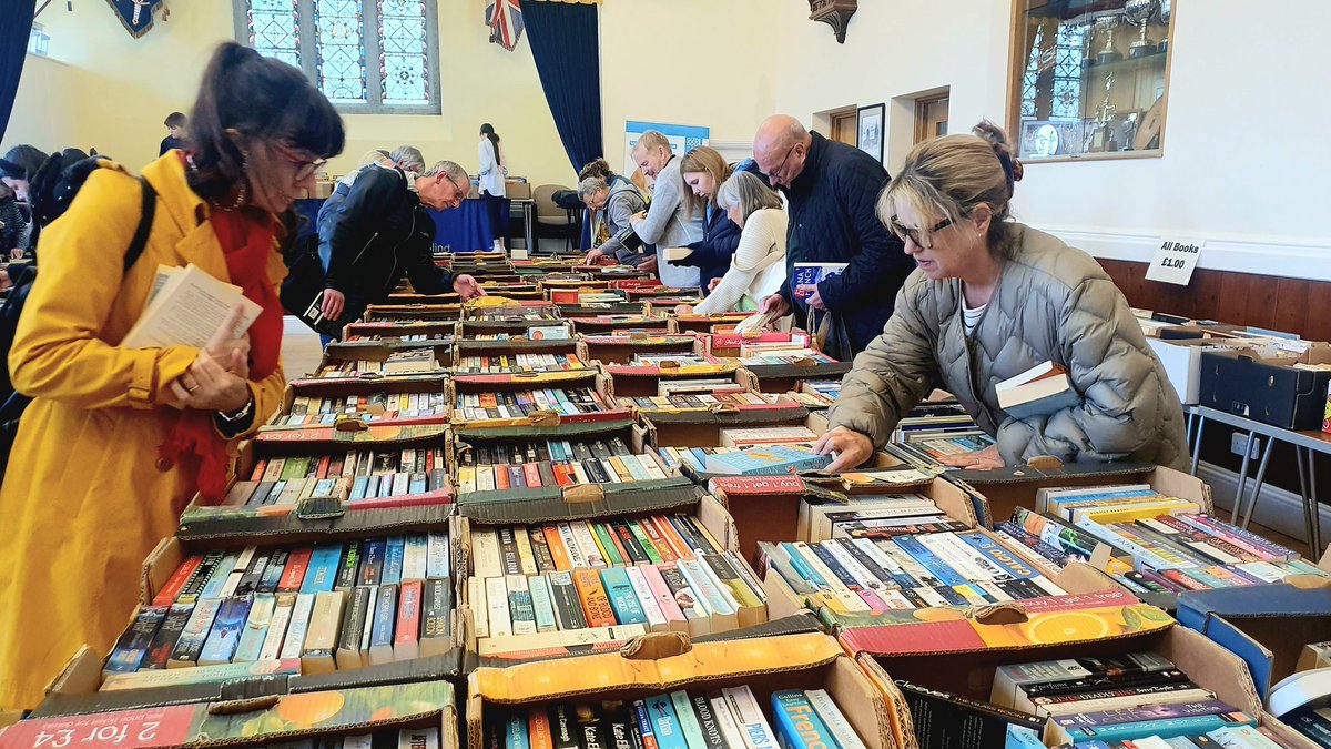 peterpix's tweet photo. Looking for something to read? The paperback book sale in aid of Guide Dogs for the Blind is on at St Ouen’s Parish Hall until 4.00pm. @JEPnews https://t.co/aNzIXKI9nS