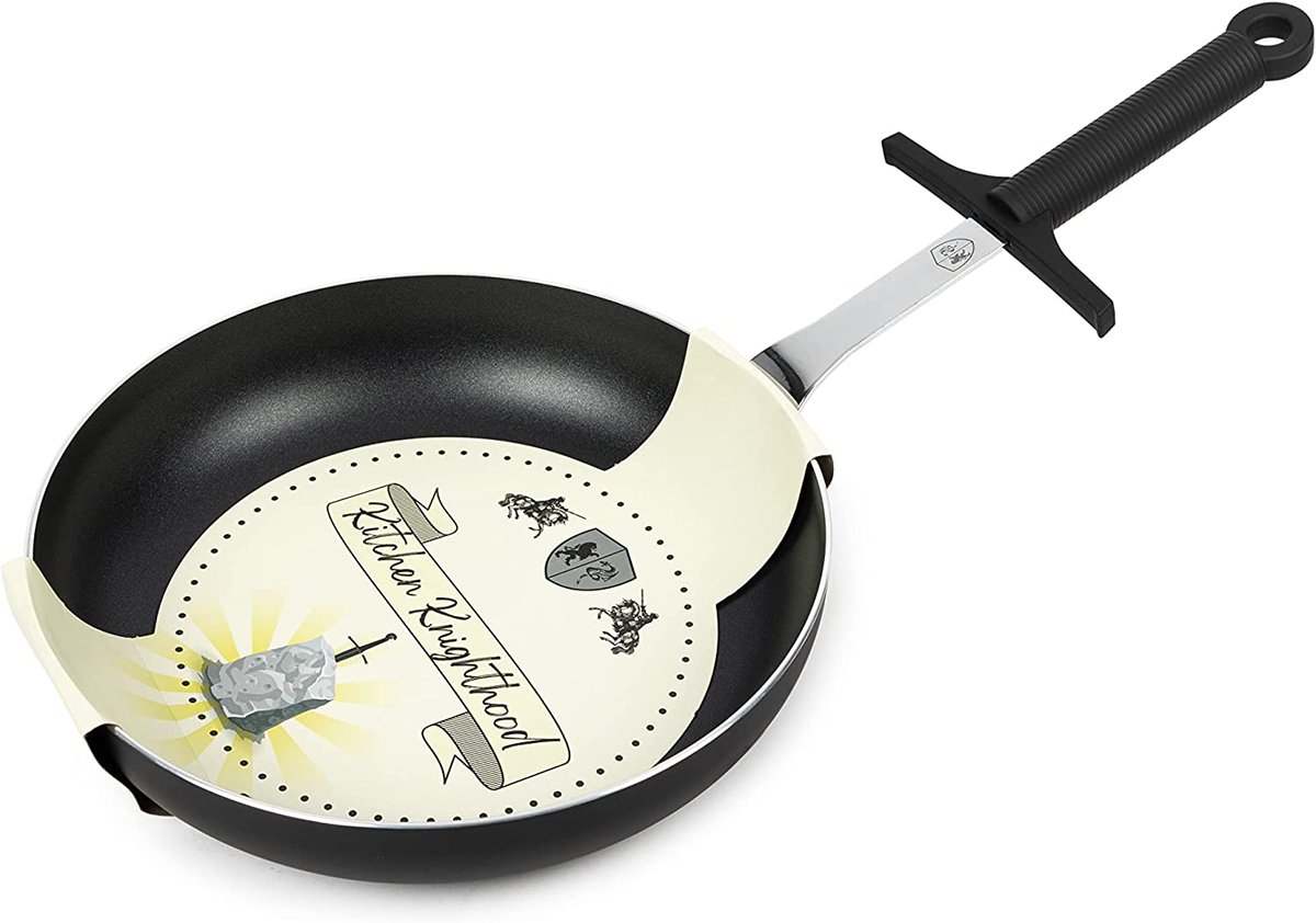 TheGeekazonian's tweet photo. #Kitchen Knighthood Eggslayer #Sword Pan!
>https://t.co/5QE6N9W5x1<
#affiliatelink #affiliate #amazon #amazonfinds #amazonhome #SwordFight #fryingpan #skillet #food #Foodie #foodfun #funny #cooking #cook #geeky #giftideas #giftsforhim #giftsforher #giftsforcook #breakfast #trend https://t.co/rmrH6zym2d