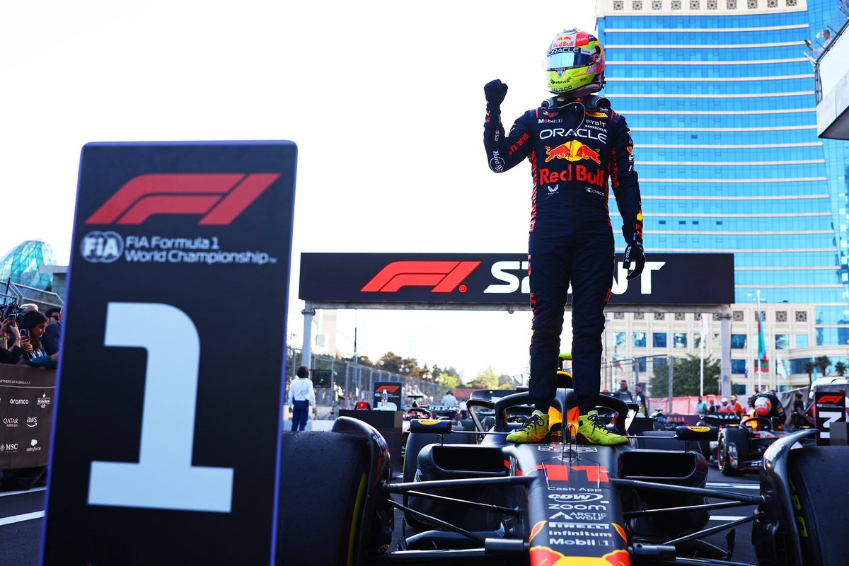 SChecoPerez's tweet photo. To get away with maximum points today was the objective, but we know tomorrow is the main race. We will do our best to fight for another win. 

Salir con la mayor cantidad de puntos era el objetivo y se logró. Pero mañana es la carrera importante vamos a darlo todo para pelear por otra victoria. #SP11 #AzerbaijanGP
