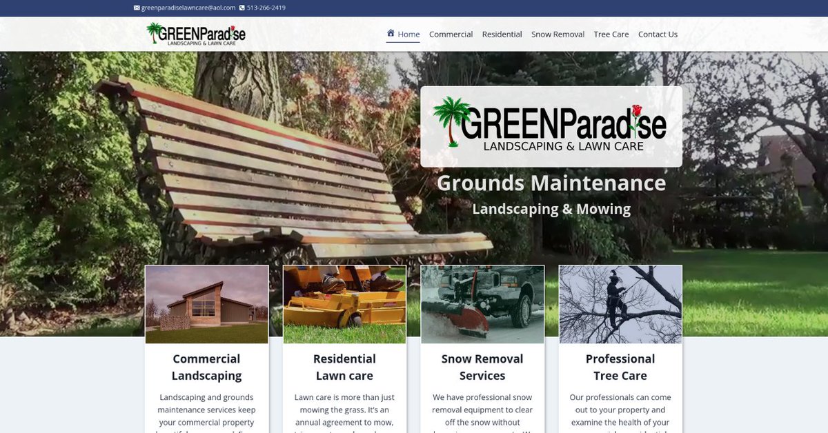 CELEBRATING NEW (client) WEBSITE!   Fairfield Ohio Locally Owned Landscaping &amp; Lawn Care Services. EXCELLENT SEO Scores! Our client is thrilled.  greenparadiselawncare.com