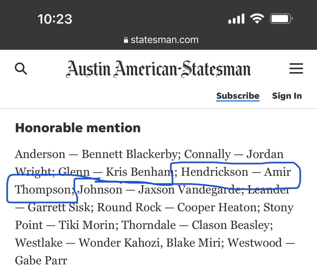 Hendrickson Hoops tweet media