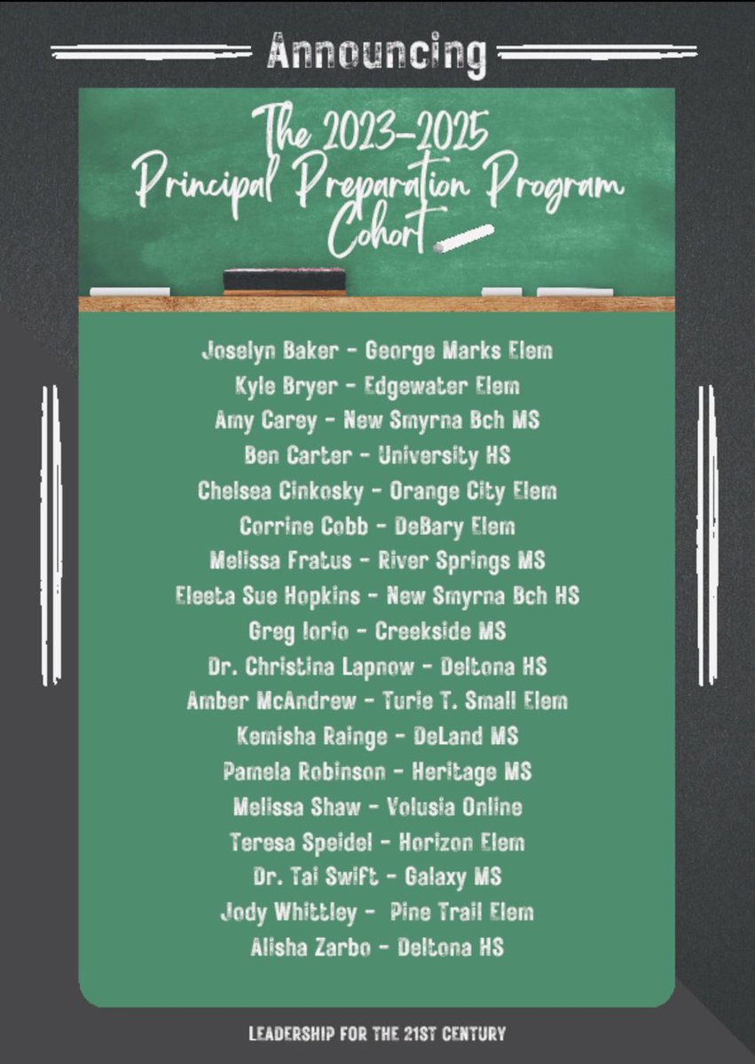 We are super proud of our own, Mrs. Melissa Shaw, for being selected into the <a href="/volusiaschools/">Volusia County Schools</a> Principal Preparation program!
You are an amazing leader and we look forward to supporting you as you continue your leadership journey!
#futureleader #volforyou #choosevol #volrockstars
