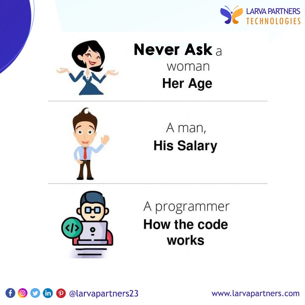 LarvaPartners23's tweet photo. Coding: The New Creative👩🏻‍💻

#programmer #programmingmemes #programming #coding #programmerlife #developer #coder #codingmemes #larvapartners #larvapartnerstechnologies #softwaredevelopmentcompany #softwarecompanychennai #memes #trendingreels #Trending https://t.co/OLRRQL690b
