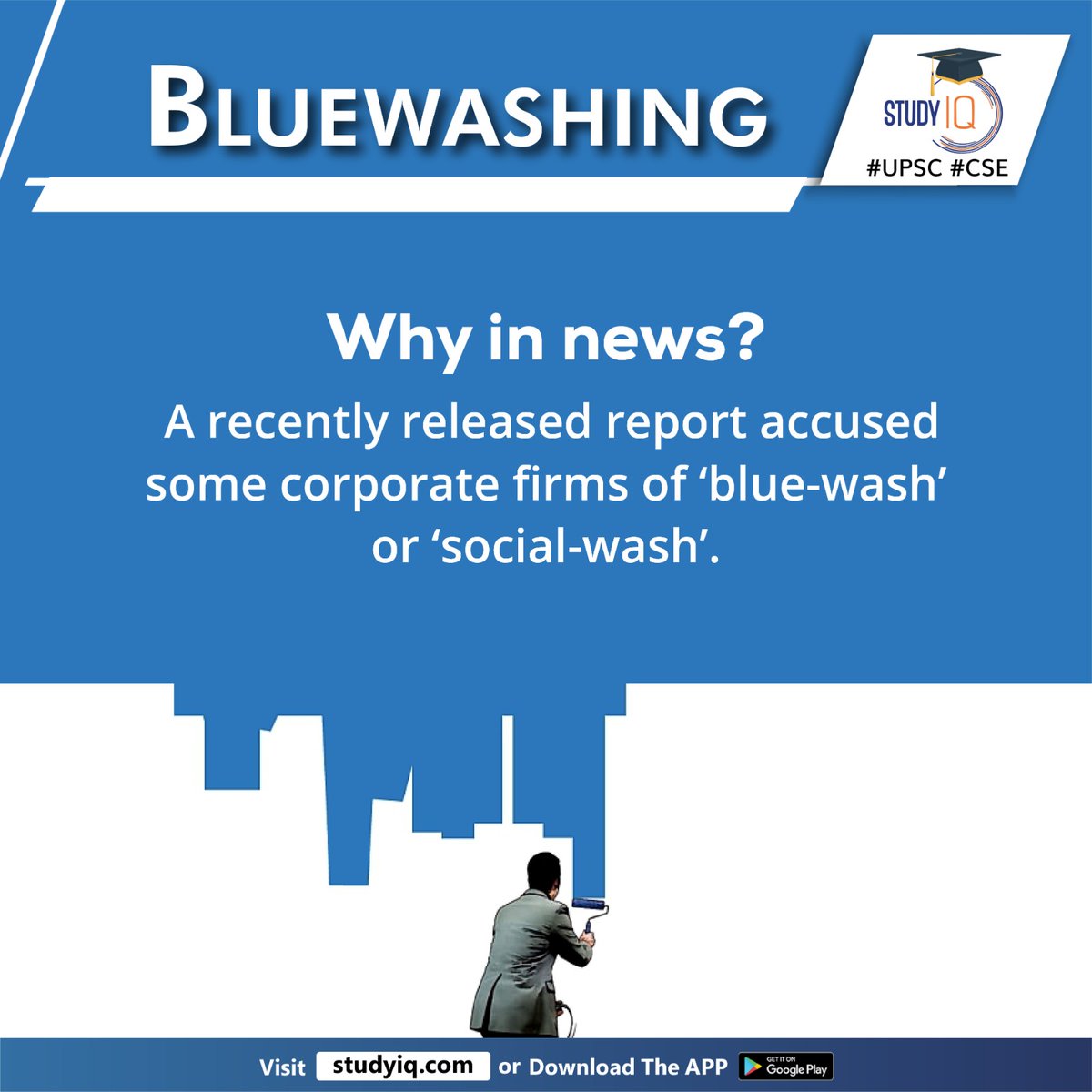 upsciq's tweet photo. Bluewashing

#bluewashing #whyinnews #corporatefirms #bluewash #socialwash #corporatepropaganda #corporatelanguage #corporate #greenwashingdeceive #customers #companyproducts #upsc #cse #ips #ias https://t.co/C801knetP5