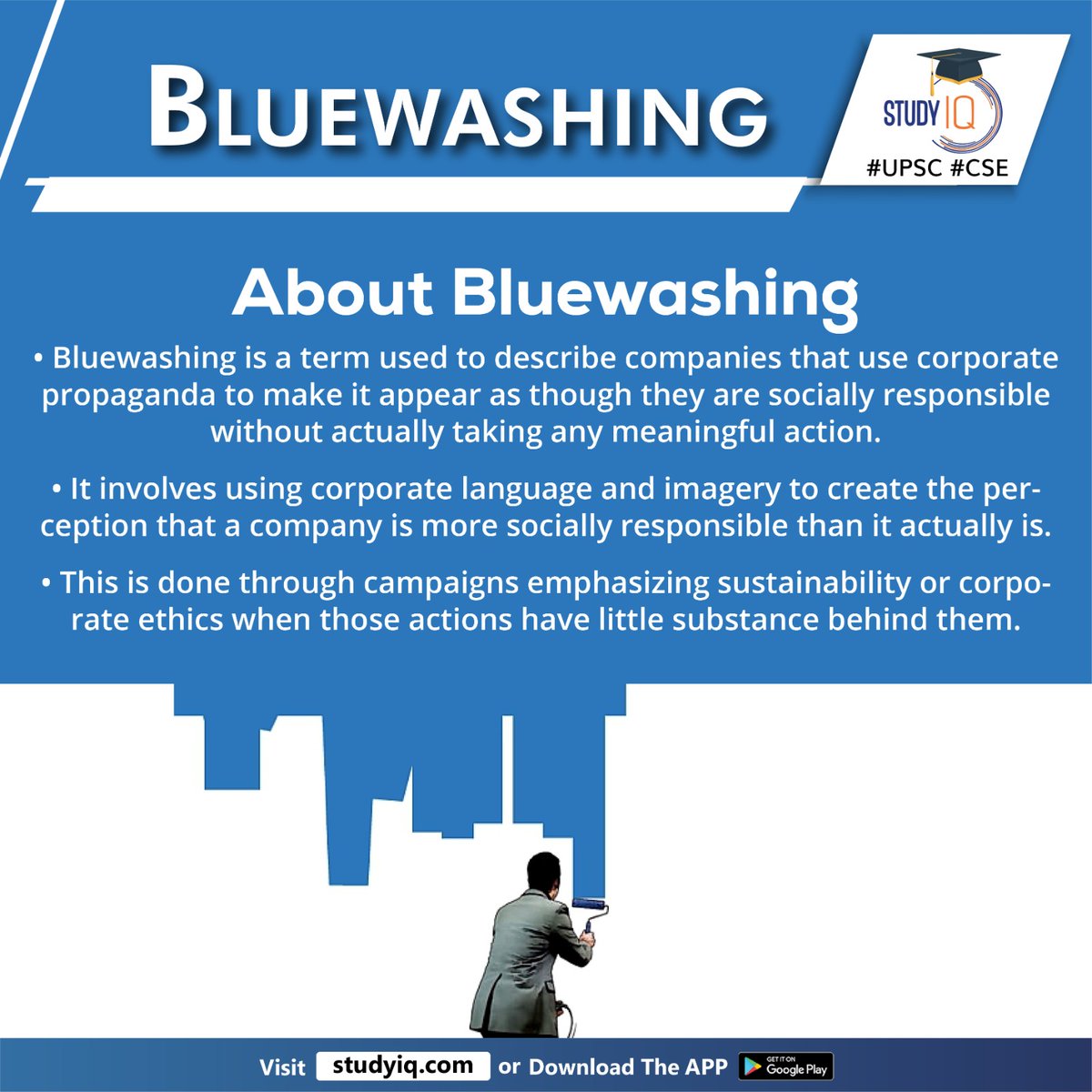 upsciq's tweet photo. Bluewashing

#bluewashing #whyinnews #corporatefirms #bluewash #socialwash #corporatepropaganda #corporatelanguage #corporate #greenwashingdeceive #customers #companyproducts #upsc #cse #ips #ias https://t.co/C801knetP5