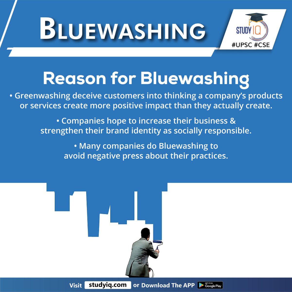 upsciq's tweet photo. Bluewashing

#bluewashing #whyinnews #corporatefirms #bluewash #socialwash #corporatepropaganda #corporatelanguage #corporate #greenwashingdeceive #customers #companyproducts #upsc #cse #ips #ias https://t.co/C801knetP5