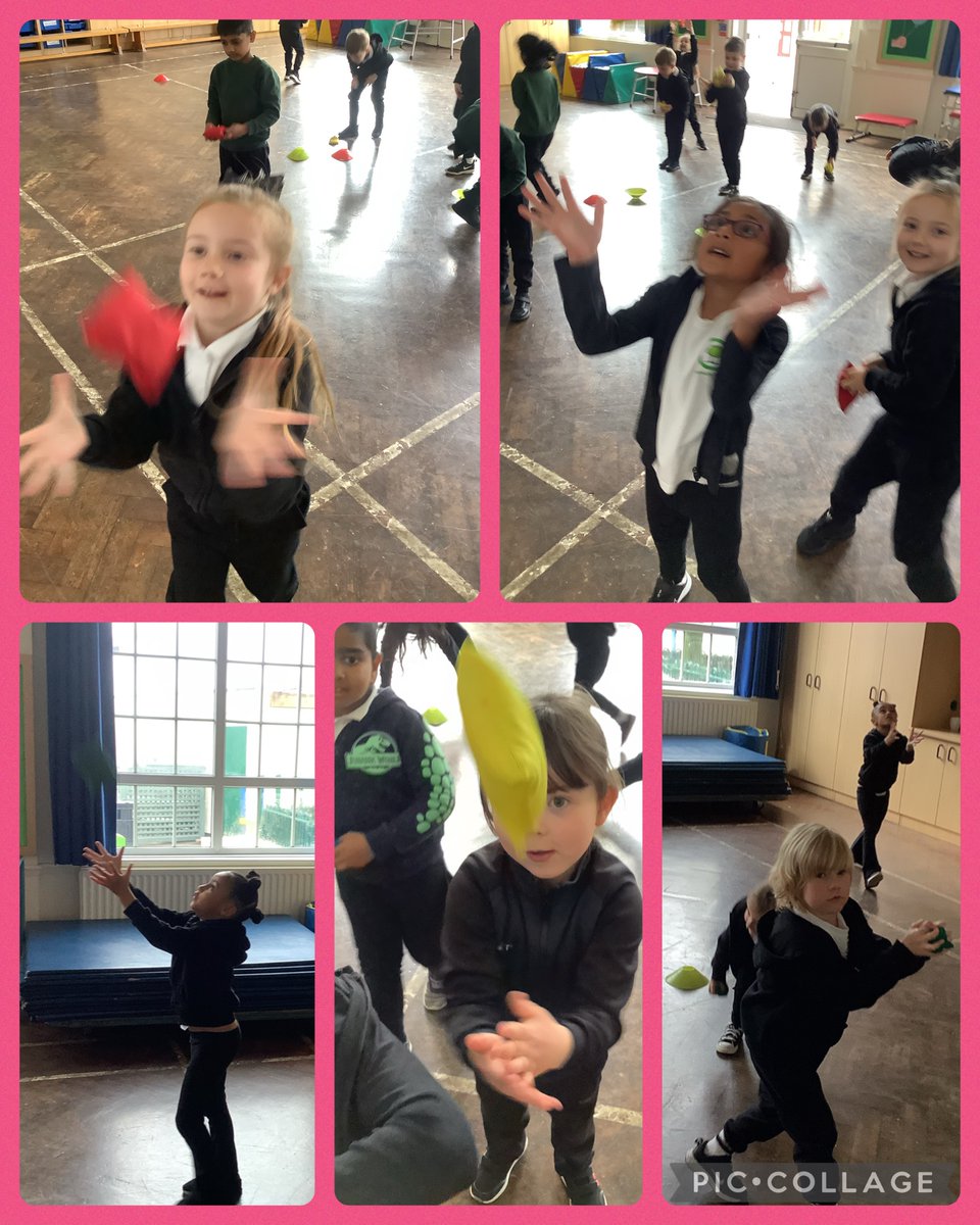 AGInfschool's tweet photo. In PE we have been practising our coordination skills, throwing a bean bag and challenging ourselves to clap an increasing number of times before catching it. We listened carefully to instructions and negotiated space with consideration for others. #agieyfs #agisparrows #agipe https://t.co/qh5C6xdzi4