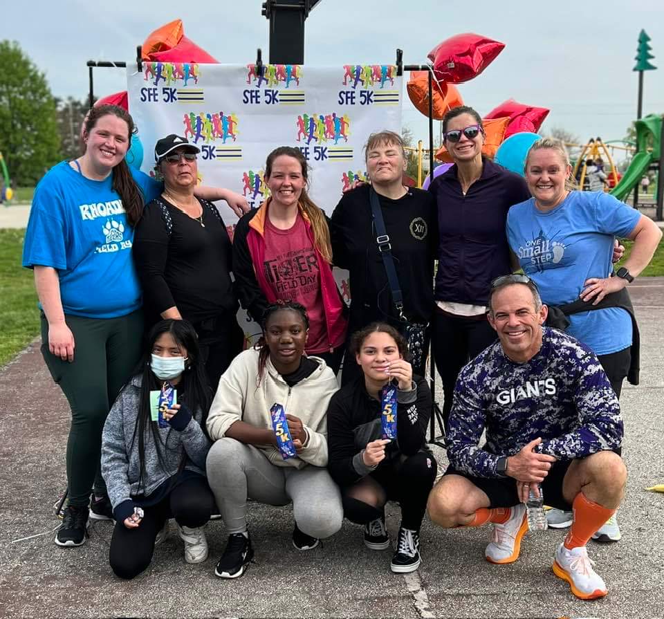 schuckm9's tweet photo. Our Rhoades Runners joined our friends at Stout Field today for their Community 5K.  It was a great morning for some miles Together!! ❤️ 
#wearewayne
@BrittonAWayne 
@WayneTwpSuper https://t.co/BUN57n4zIw