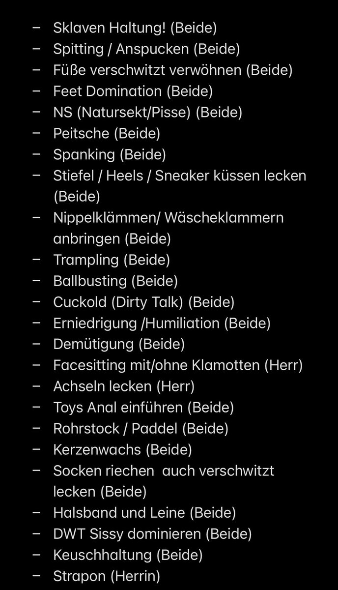 PersianCashDom's tweet photo. Das biete ich und Lady Jamilla in einer Session an😈 meldet euch wenn du uns dienen möchtet😈wir sind in Frankfurt im Nordend besuchbar😈 #dompaar #domina #master #persiandom #alpha #lickmyass #lickmyfeet #bdsm #frankfurt #mainz #wiesbaden #mannheim #sadomaso https://t.co/FNP3Ig9qMj