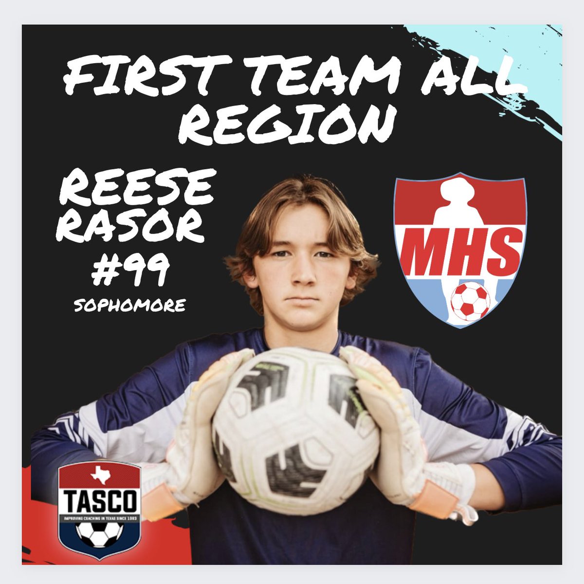 reeserasor99's tweet photo. Thank you @tascosoccer for the recognition. I’m honored to be selected 1st Team All Region. @PlainsmenFutbol @DallasTexansSC https://t.co/LtQhZw6m97