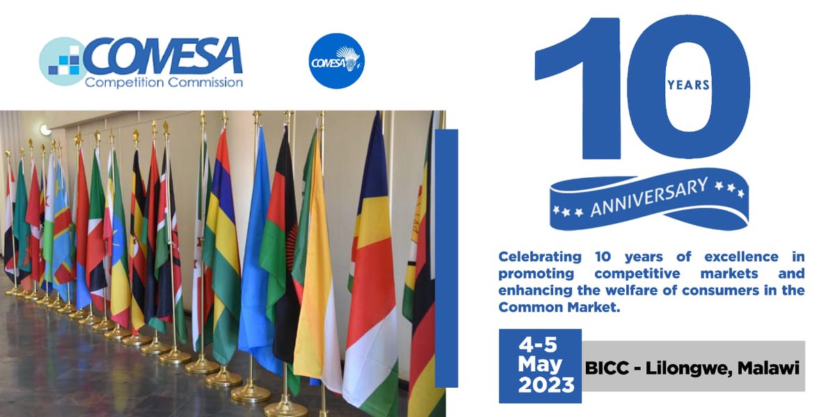 CCCC_COMESA's tweet image. The COMESA Competition will be celebrating 10 years of existence since it began operations in the Common Market.