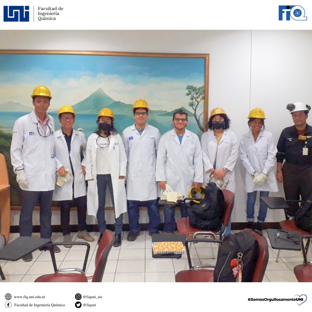 fiquni's tweet photo. Estudiantes del grupo 3M1 de IQ de la UNI visitaron este 28 de abril la Refinería PUMA en Managua, como parte de su aprendizaje en el curso de Balances de Materia y Energía, con su docente, la https://t.co/uAVH1AfLMv. Luz Violeta Molina.

#40UNI
#UNIHijadelaRevolución https://t.co/T32Bn8zjbj