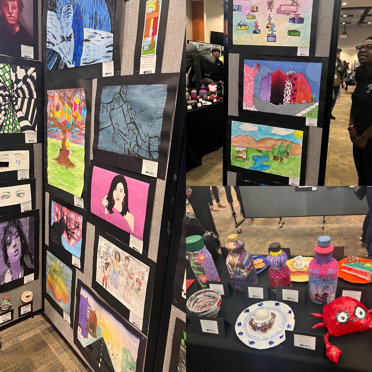 Raiders at the PWCS Fine Arts Festival! Congratulations to our students and art teachers! We are so proud! 🖤💚 #Allin