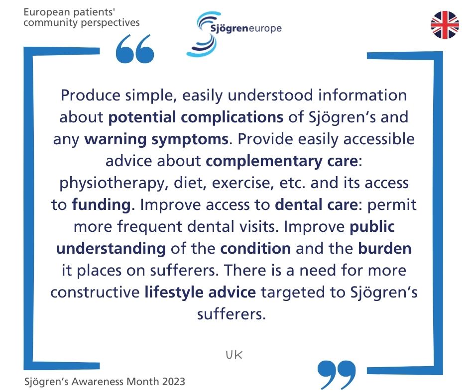 SjogrenEurope's tweet photo. It's time for change! The numerous unmet needs must be acknowledged and addressed. #SjögrensAwarenessMonth #Sjögren #SjögrenEurope #patientsmatter #patientsvoice #timeforchange #StrongerTogether #unmetneeds https://t.co/isrPpLybx7