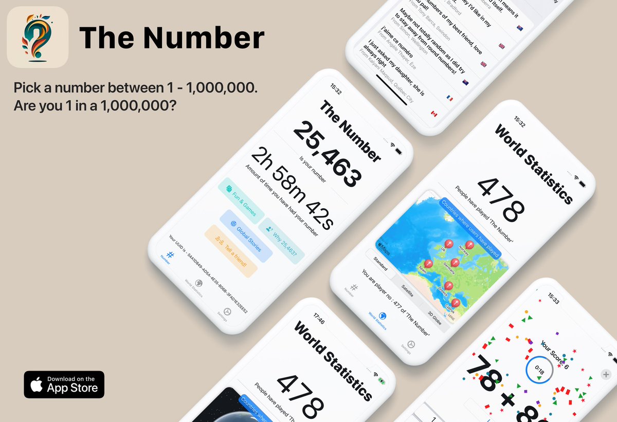 taiomi's tweet photo. 🚀 New App Alert 🚀

Very pleased to announce my app The Number number is now out!

https://t.co/At8DnbKrFj

Rules are simple! Just pick a number between 1 &amp; 1,000,000!

Play games, read &amp; post the reasons you picked your number! Who will win?

 #screenshotsaturday #indiegame https://t.co/txdgbYpF8C