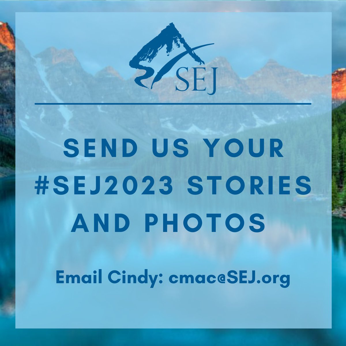 Society of Environmental Journalists (SEJ) (@sejorg) on Twitter photo It's critically important to SEJ to gather evidence on the impact of our work, so we're tracking stories inspired/informed by #SEJ2023. Please share links, photos, copies of reporting generated or informed by this conference with Cindy at cmac@sej.org. Thanks! It's critically important to SEJ to gather evidence on the impact of our work, so we're tracking stories inspired/informed by #SEJ2023. Please share links, photos, copies of reporting generated or informed by this conference with Cindy at cmac@sej.org. Thanks!
