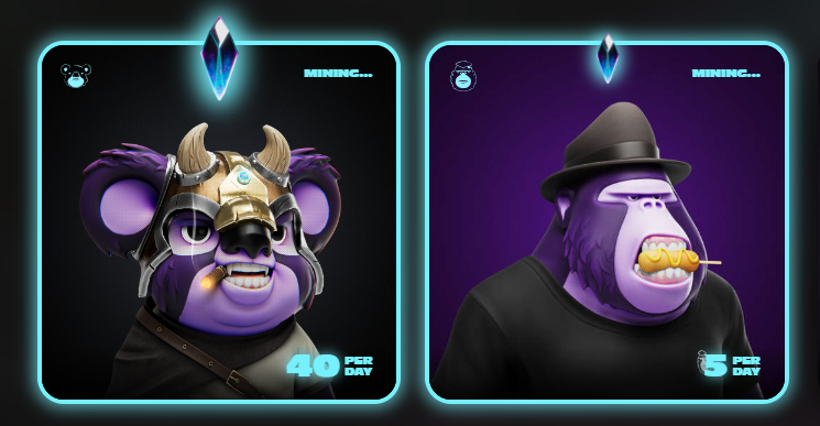 el1asol's tweet photo. Introducing my unstoppable Degen Ape and Bear duo! ๐๐ป For 4 days straight, they've been underground searching for precious opals. ๐๐ Can't wait to see what treasures they'll uncover! @DegenApeAcademy #DegenApeAcademy #OpalMining๐ https://t.co/6vegbYYOVL