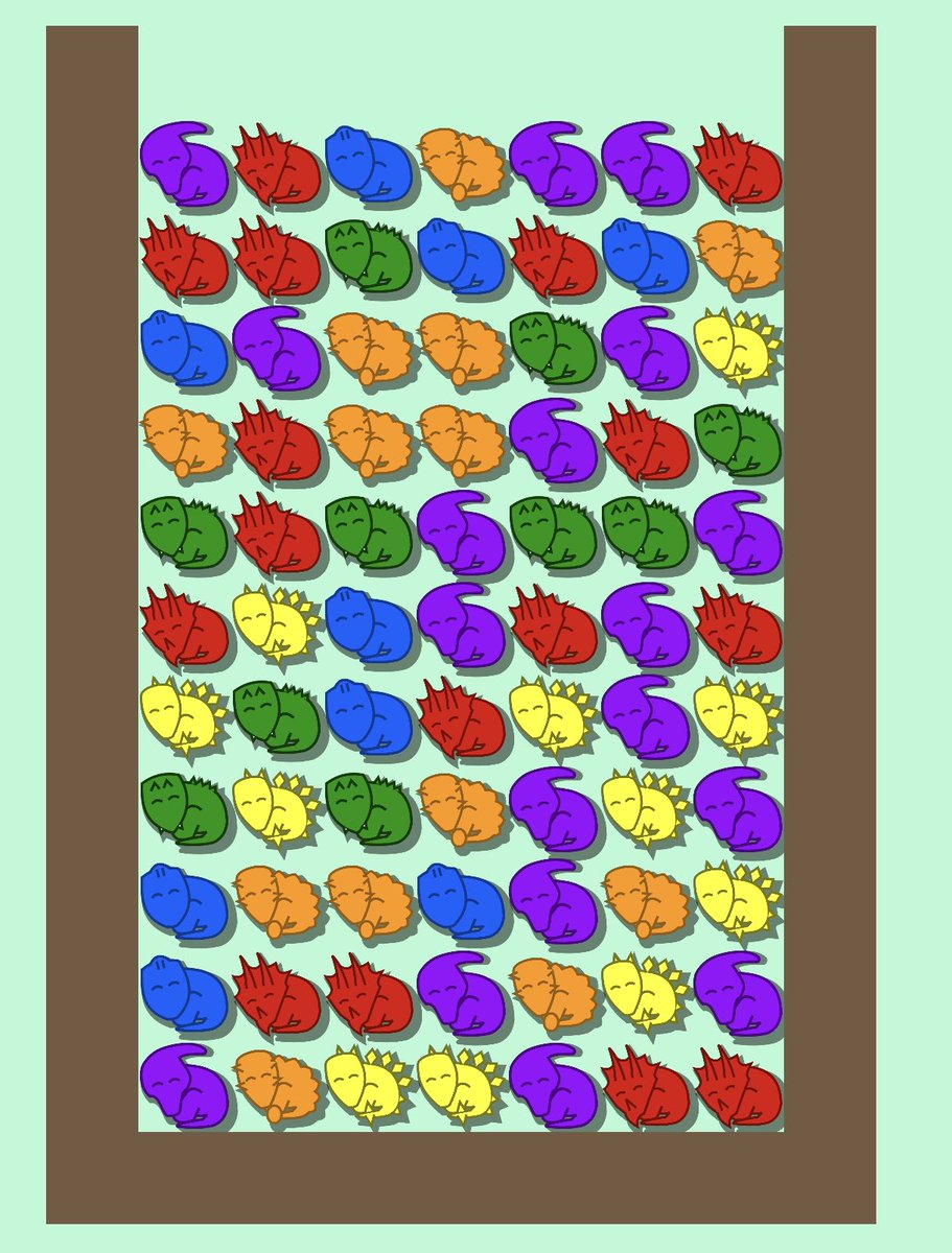 Working on a match-3 game (with a twist) about delivering baby dinosaurs for #LDJam