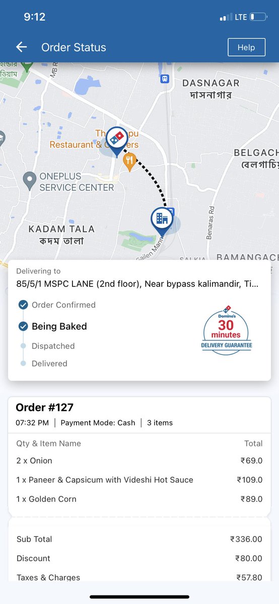 CrytoLover5's tweet photo. @dominos @dominos_india I have been facing the worst customer satisfaction since my last 2orders
It has been more than 90mins my order is still not delivered and as per your claim you deliver the order within 30mins. Pathetic #dominos #dominosindia https://t.co/P1nOUGiaXR