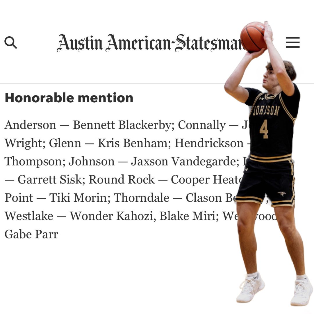 Big 🗣️ to these Jags for earning All-Centex Honors.  Congrats Men!  Well earned. 

@qhairston7  D.P.O.Y. 
<a href="/13SamMcKinney/">Sam McKinney</a> 3rd Team
<a href="/jaxsonvandegard/">Jaxson Vandegarde ‘24</a> HM

Thanks you <a href="/statesman/">Austin Statesman</a> for the coverage all year.  And congrats to all of the other deserving recipients. 

#WTD