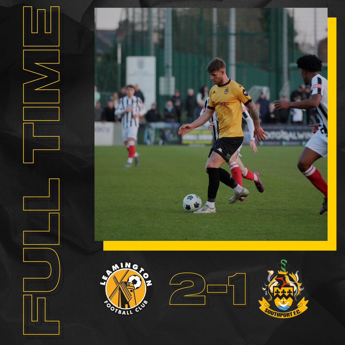 southport_fc's tweet photo. FULL-TIME: Leamington 2-1 Southport. https://t.co/4dhuPfhvpv