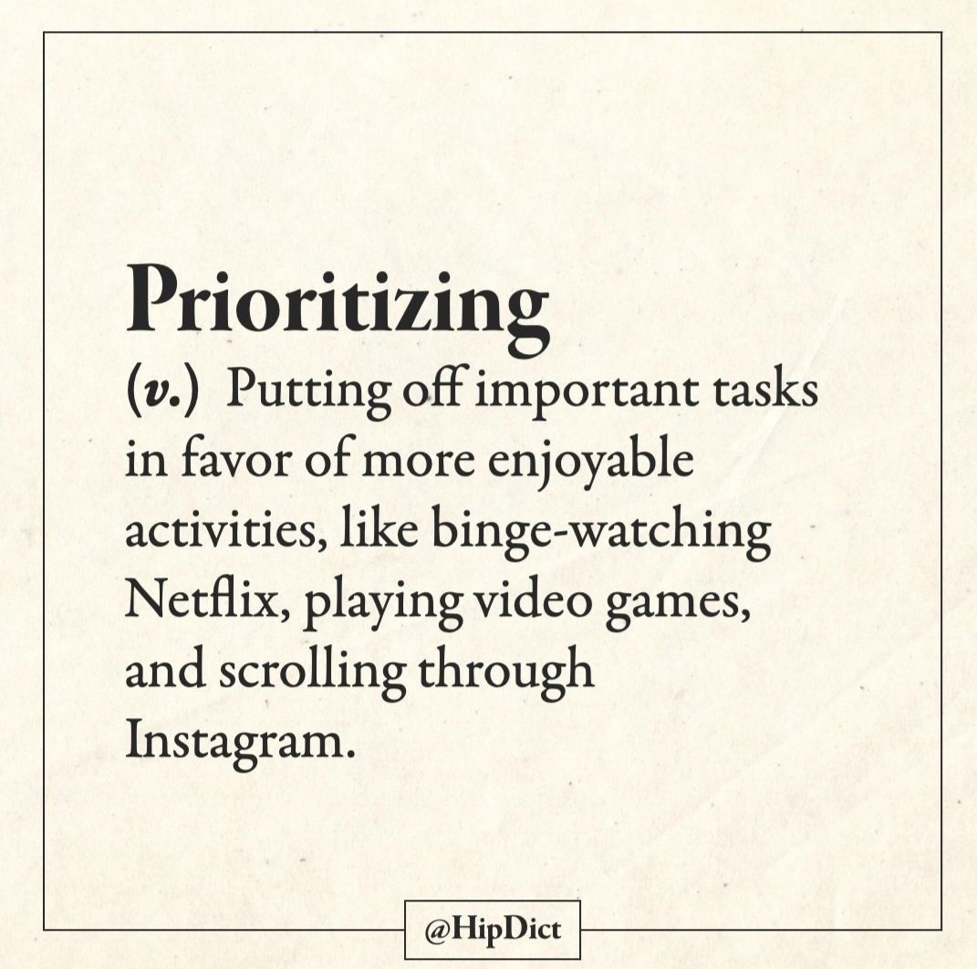 #AcademicTwitter Do you prioritize your tasks? Are you a professional prioritizor? 

@_Academicme @HipDict @AcademicChatter @PhD_Genie @PartoutProf @career_re #priorities #todolists #dailyplanning