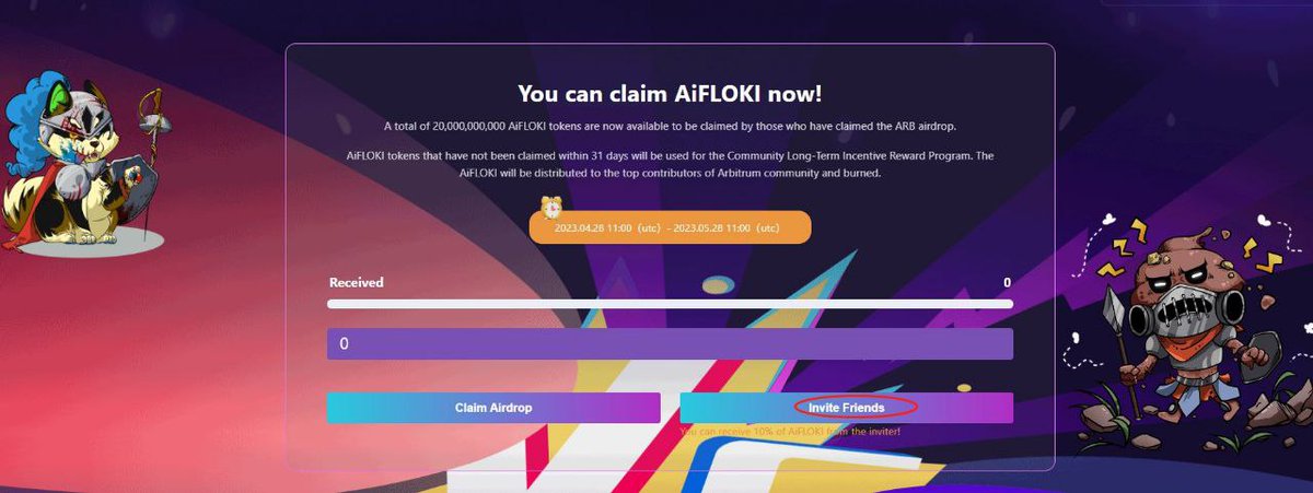 10millionUsdt's tweet photo. #ArbFlokiAI Airdrop
π Reward Claim : 20 tα»· token $AIFLOKI - tα»ng cung 10,000 tα»·
π Reward Lucky drop: 426k $ARB
π« Δiα»u kiα»n: VΓ trΓΊng Airdrop ARB
β° Thα»i gian claim: 19h ngΓ y 29/4/2023
πΈ Website Claim: https://t.co/lzu8OZyXNI https://t.co/RZW8e5D8p7