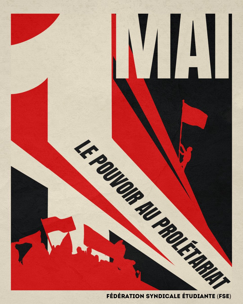 FSE_natio's tweet photo. 💥 Ce premier mai, le prolétariat fera entendre sa voix. Alors que le mouvement social contre la réforme des retraites fait depuis 4 mois trembler les élites dirigeantes, au point où il ne trouvent plus que la répression la plus vile pour tenter de contenir notre colère... 1/2 https://t.co/ceWwE59psd