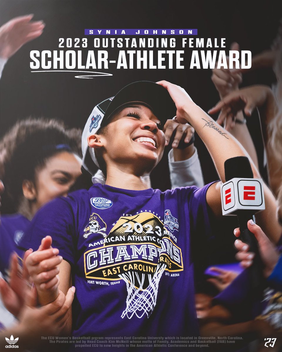 East Carolina Women’s Basketball (@ecuwbb) on Twitter photo .<a href="/iamsyniaa/">Synia Johnson ☆</a> is your 2023 Outstanding Female Scholar-Athlete Award winner!!
We couldn’t be more happy for you Synia! Keep up the hard work in the classroom and on the court 🏴☠️ .<a href="/iamsyniaa/">Synia Johnson ☆</a> is your 2023 Outstanding Female Scholar-Athlete Award winner!!
We couldn’t be more happy for you Synia! Keep up the hard work in the classroom and on the court 🏴☠️