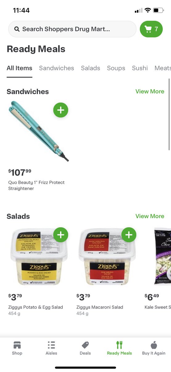 AshmitaKhatri's tweet photo. @Instacart @InstacartHelp i was trying to order a sandwich from the nearest Shopper’s Drug Mart - seems like there’s a glitch/wrong listing on the app! 

If only a hair straightener could curb my cravings for a Ham &amp; Cheese sandwich 🥺 https://t.co/Yw1p8nKVv2