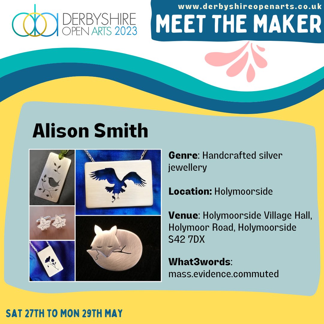 DerbyshireOArts's tweet photo. Meet the Maker: Alison Smith
โAlison's intricate work is handcrafted using fine saw blades and traditional techniques. She takes her inspiration from nature and, through her commissions, transforms other people's ideas into
unique pieces.โ
#alisonsmith #holymoorside https://t.co/h4EtOkSY8D