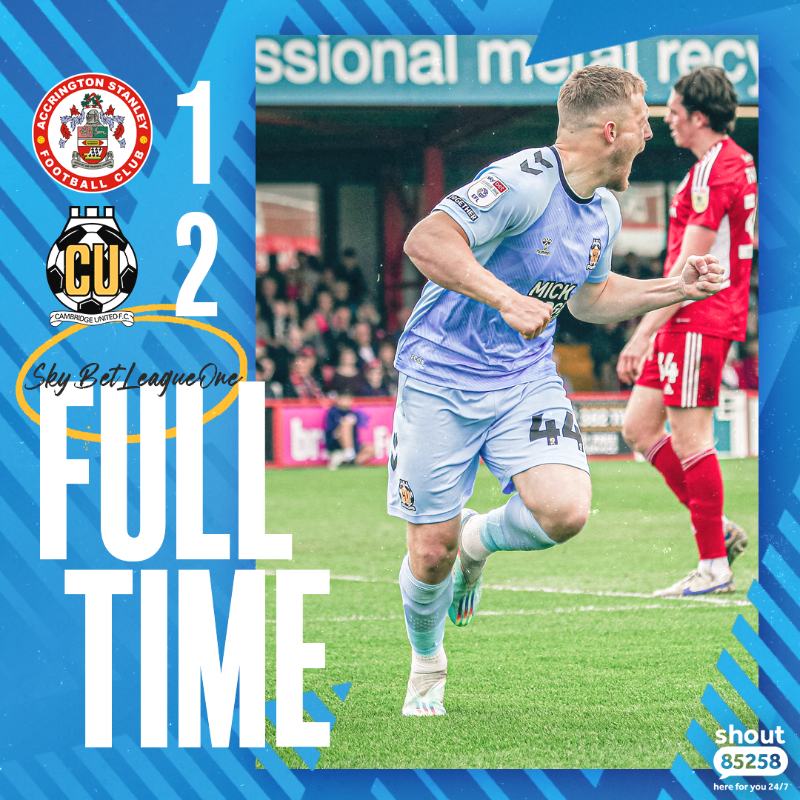 CambridgeUtdFC's tweet photo. FIRST WIN IN THE BAG, TWO MASSIVE GAMES REMAIN! 👊

#CamUTD | @GiveUsAShout