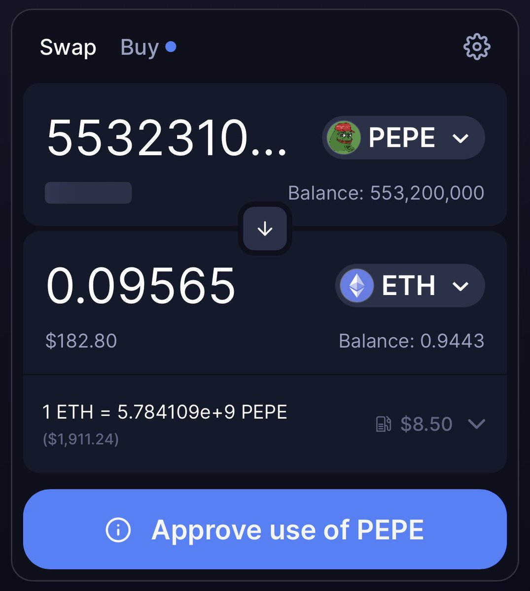 Shout out to all $PEPE fans! 

I want to give away 500.000.000. 100.000.000 $PEPE to 5 people. 

To enter, you should: 
✅Like and retweet this post!
✅Follow me!

You have 48 hours only! Good luck! 😅

#PEPE #pepecoin #giveaway