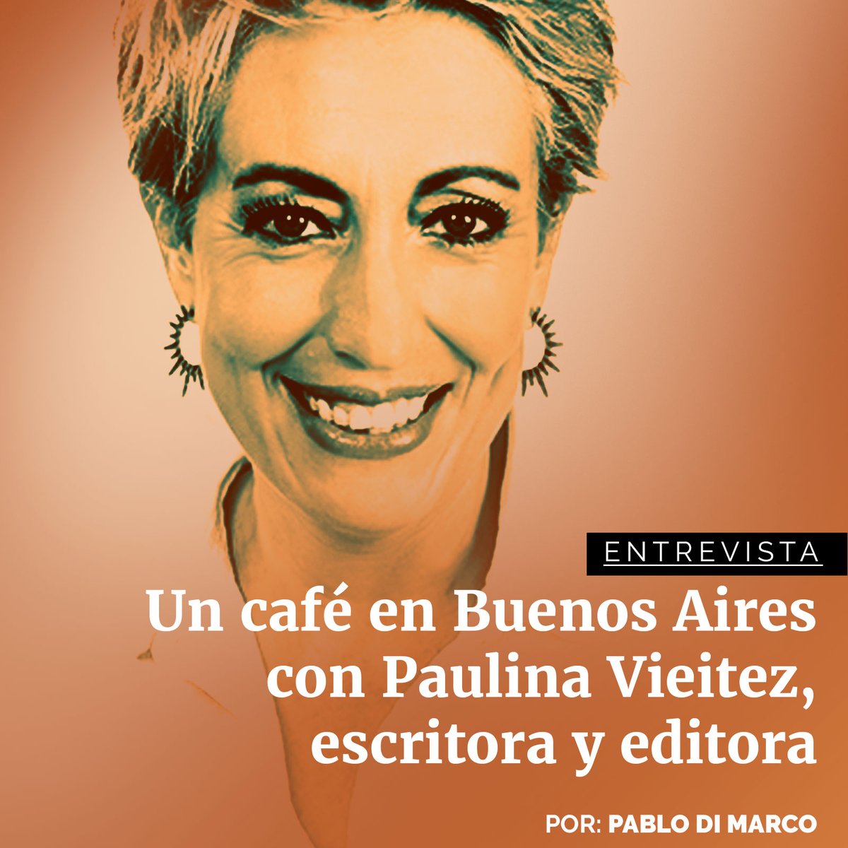 librosyletras's tweet photo. #Entrevista
Un café en Buenos Aires con Paulina Vieitez @lapauliv, escritora y editora
Por: Pablo Di Marco @PabloHDiMarco
Entrevista completa en: https://t.co/Jd6O9Yj4mS
#literatura #escritores #librosyletras #pablodimarco #uncafeenbuenosaires #paulinavieitez https://t.co/tNXJ7EhYQq