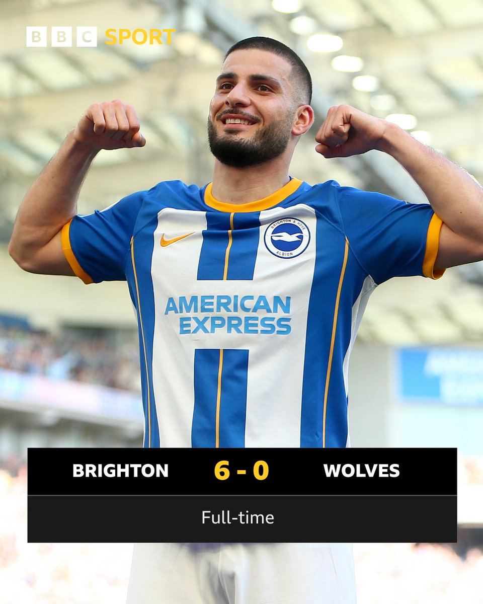 It's all over at the Amex.

Brighton bounce back in style to keep their European dream alive 💫

#BBCFootball #BRIWOL