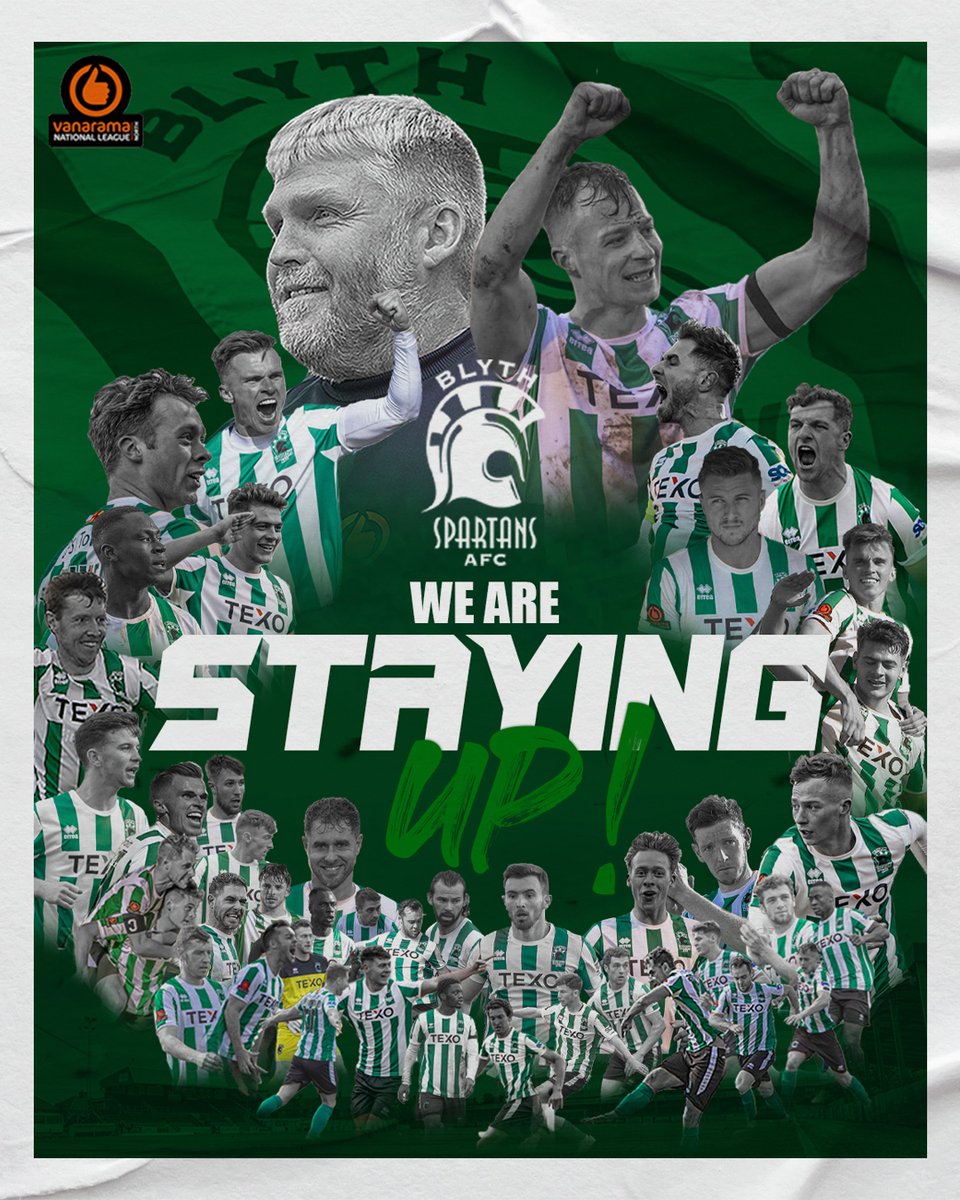 WE ARE STAYING UP!

#HowayBlyth 🟢⚪️
