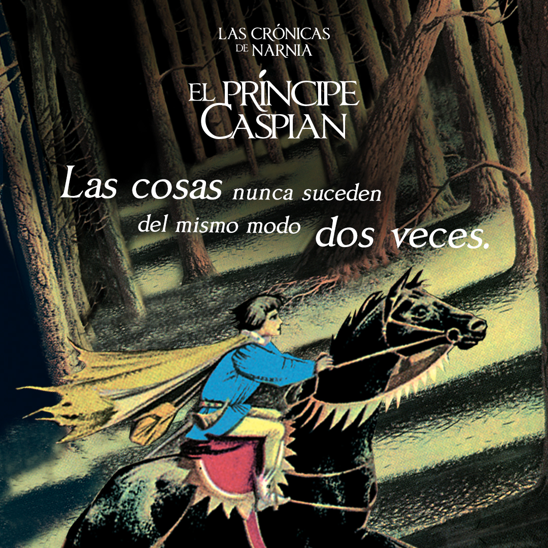 «Narnia... la tierra entre el farol y el castillo de Cair Paravel, donde los animales hablan, donde ocurren cosas mágicas... y donde comienza la aventura». - El Príncipe Caspian - 

Descubre más en narniaoficial.com