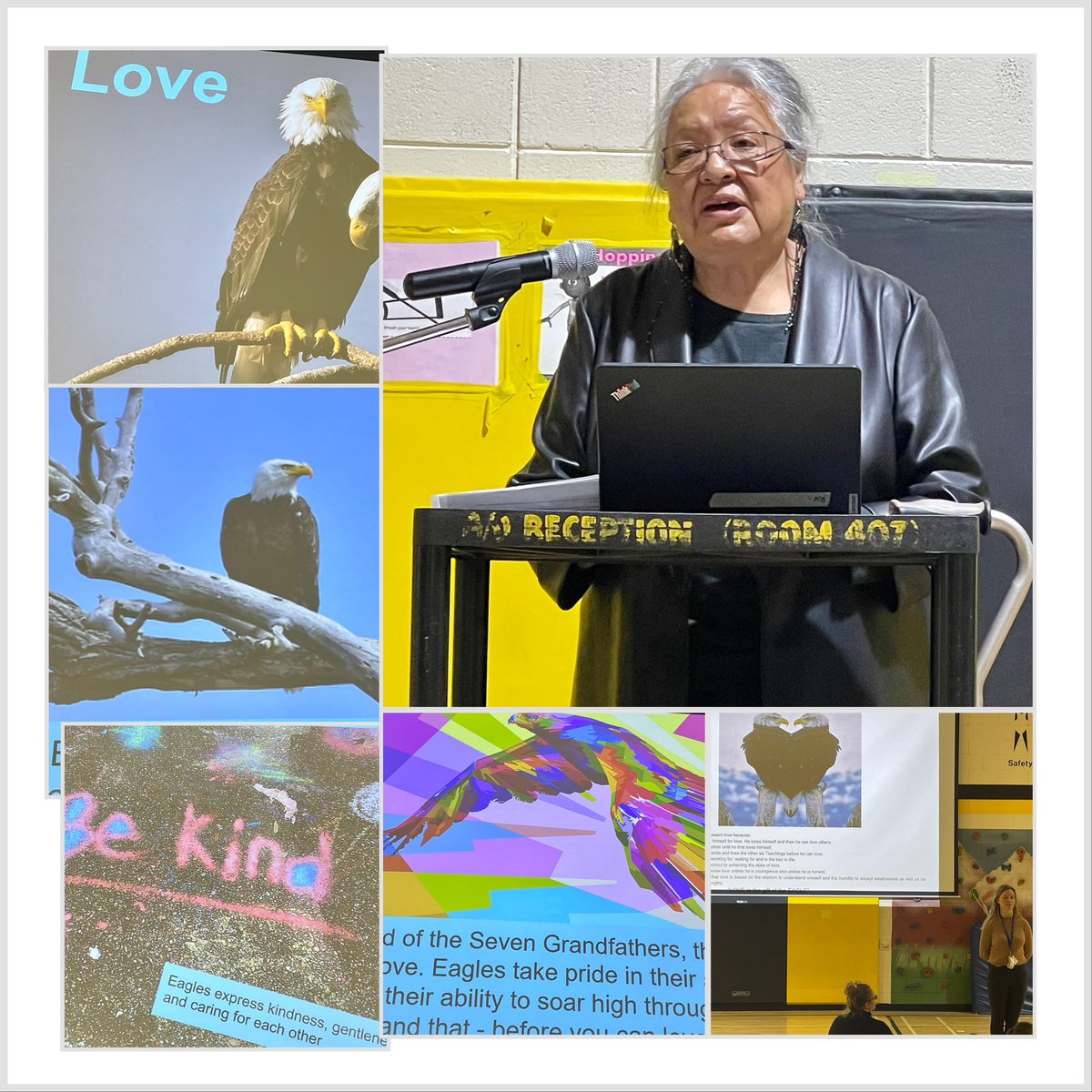 Mrs. Martin presented how the significance of the Eagle represents LOVE in the Legend of the Seven Grandfathers. Thank you Mrs. Martin! 🦅♥️👏🏻#BSDSchools #7grandfatherteachings #LOVE
