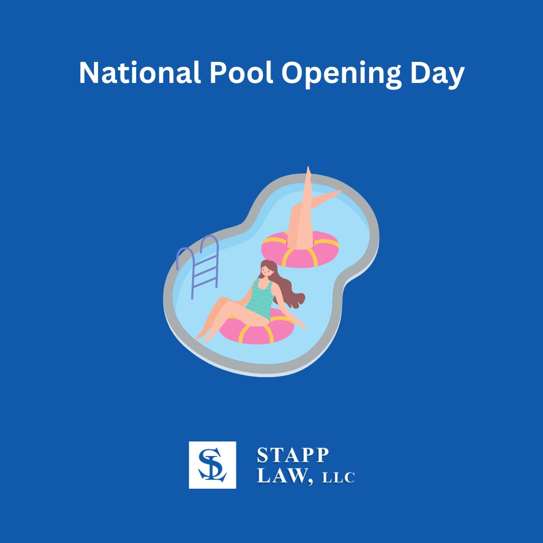 StappLawLLC's tweet image. Stay within an arm's reach of any weak or inexperienced swimmer who is in the water. 

stapplaw.net/personal-injur…
_____
#NationalPoolOpeningDay #PoolOpeningDay #PoolOpening #Pool #Swimming
