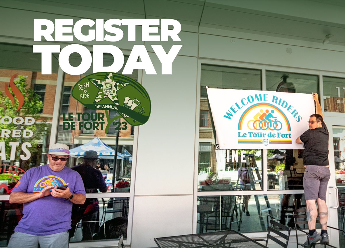 LeTourDeFort's tweet photo. The wait is almost over! 🙌 2023 Le Tour de Fort is only 1️⃣2️⃣ days away. 

We're going to ride, dine, and support our Veterans on June 10th, 2023. 

🏃Run to the link and register. You don't want to miss this year's ride.
https://t.co/mdqoV8Rhzk 

#LeTourDeFort #LTd2023 https://t.co/ZvLQboLuvB