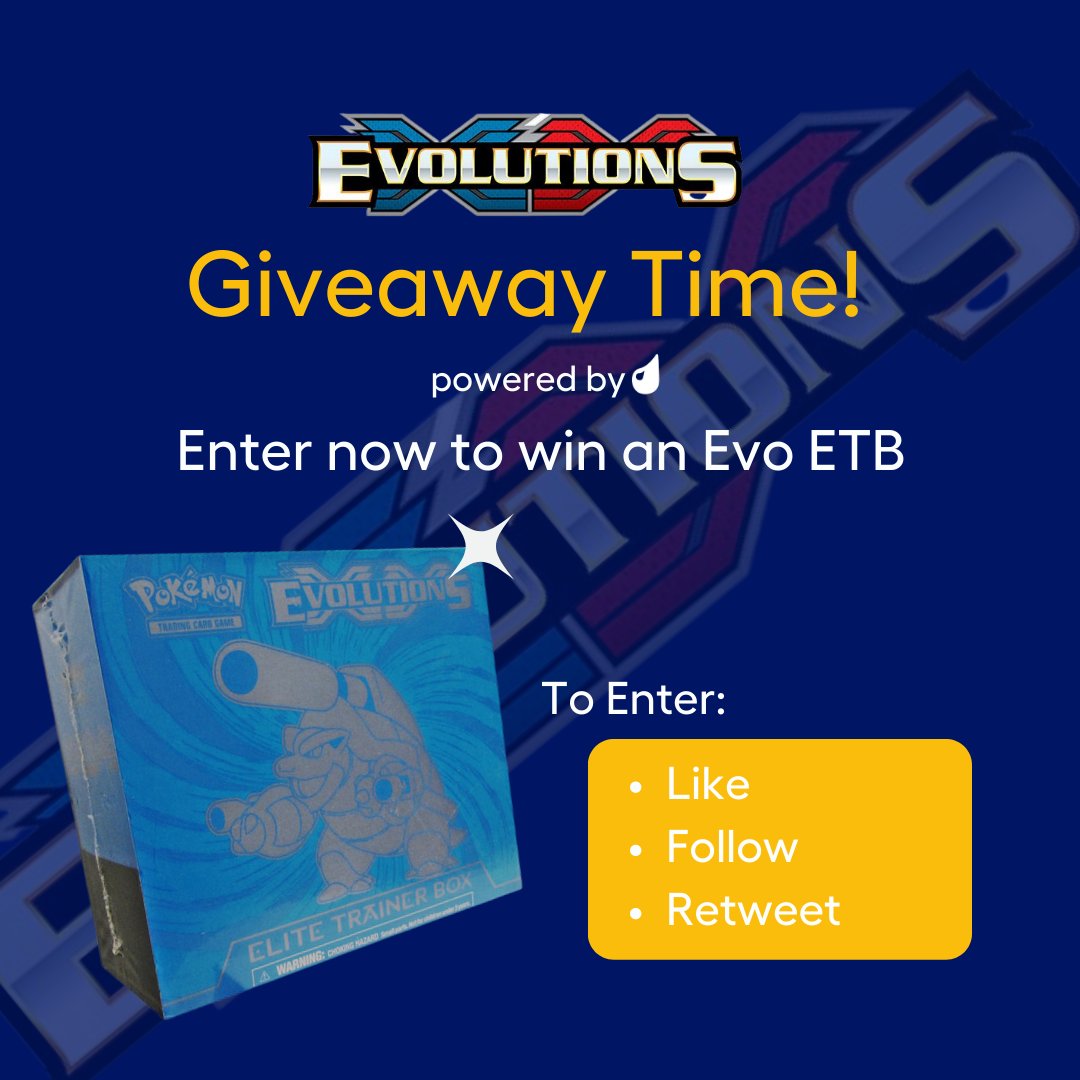 💧 Evolutions ETB Giveaway! 💧

We're giving away an Evolutions ETB!!

To enter, follow these steps:
👍 Like 
📣 Follow us
 🐦Retweet
🔍 Check our bio for even more ways to earn extra entries!

Ends on 4/30/23. Stay tuned! 👀 #Pokemon #PokemonTCG