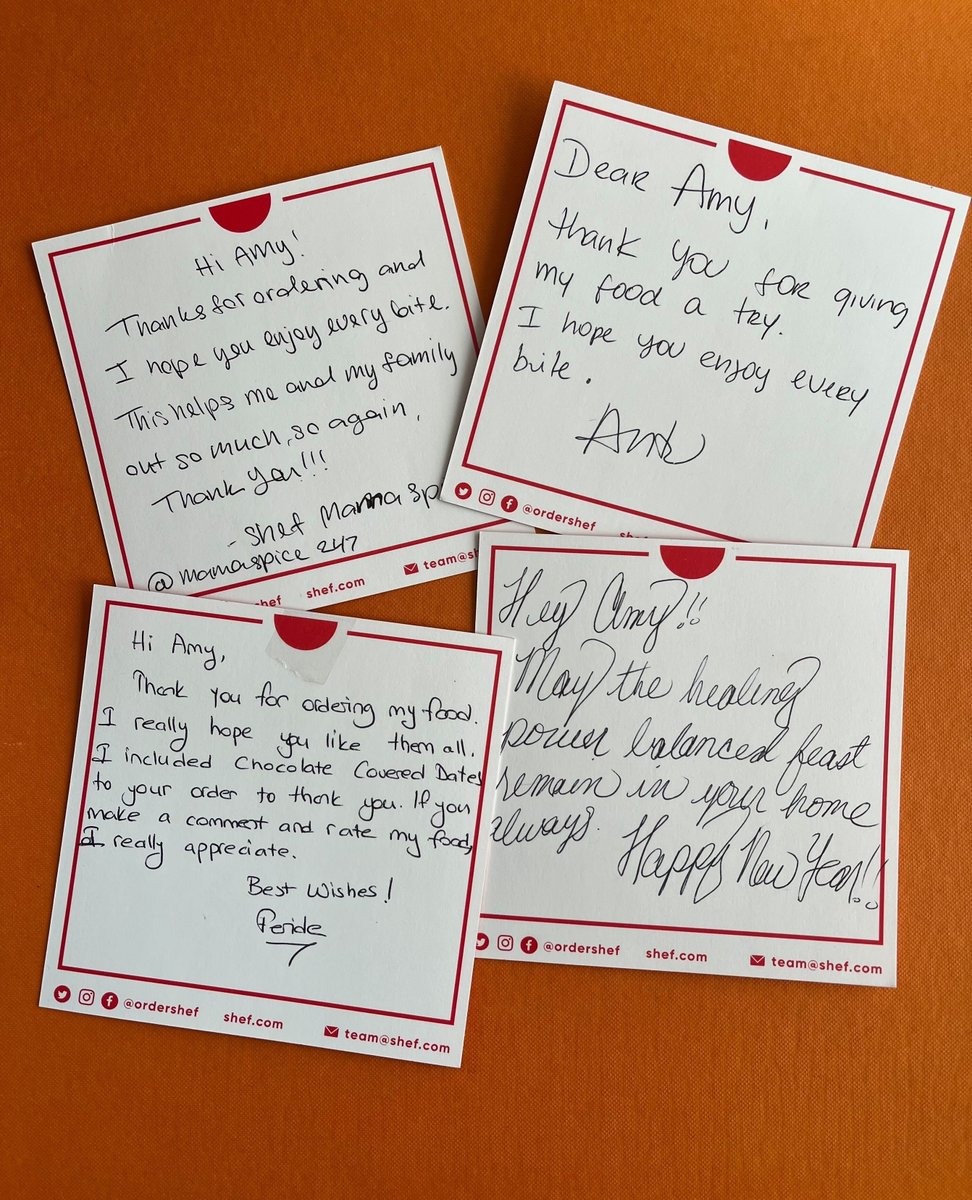 Meals made with love, and we have the handwritten notes to prove it 🥰❤️
