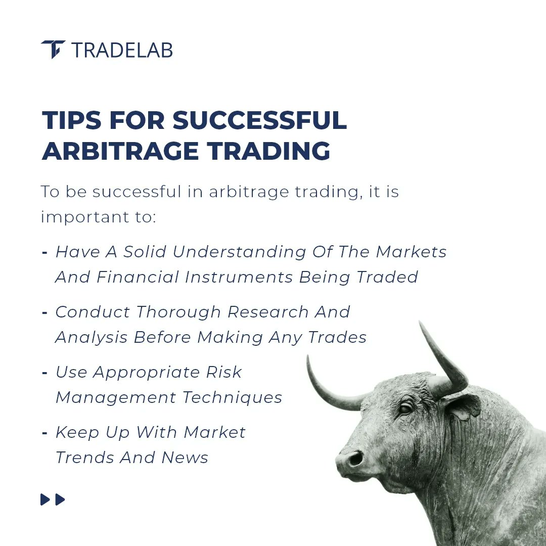 TradelabTech's tweet photo. (3/3): However, there are risks. The market can be unpredictable, and changes in prices can happen quickly, making it difficult to stay ahead of the game. Nonetheless, for those with the skills, arbitrage trading can be a profitable way to invest in the financial markets. https://t.co/CzrTqRwkZL